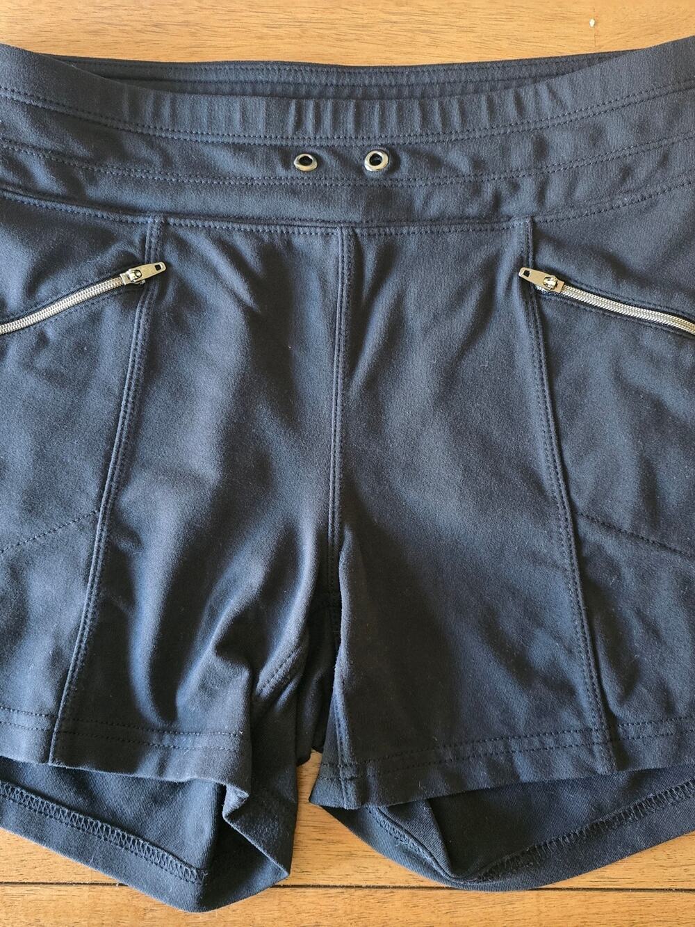 Athleta Black Athletic Shorts with Zip Pockets